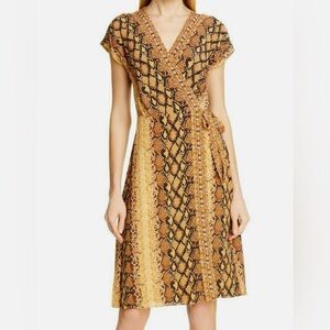 Joie Bethwyn Snake Print Wrap Dress